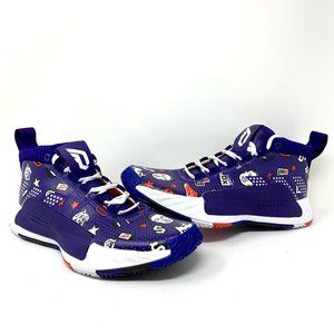 Adidas DAME 5 Basketball Shoes Purple LE Print $